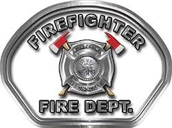  
	Firefighter Fire Fighter, EMS, Rescue Helmet Face Decal Reflective in White 
