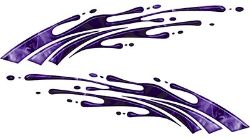 
	Striped Paint Graphic Decal Set in Inferno Purple
