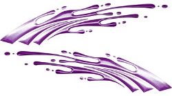 
	Striped Paint Graphic Decal Set in Purple
