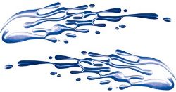 
	Thin Spash Paint Graphic Decal Set in Blue
