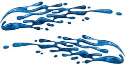 
	Thin Spash Paint Graphic Decal Set in Blue Camouflage
