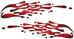 
	Thin Spash Paint Graphic Decal Set in Inferno Red
