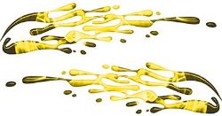 
	Thin Spash Paint Graphic Decal Set in Inferno Yellow
