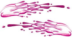 
	Thin Spash Paint Graphic Decal Set in Pink
