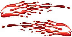 
	Thin Spash Paint Graphic Decal Set in Red
