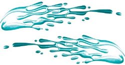 
	Thin Spash Paint Graphic Decal Set in Teal
