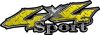  
	Sport Twisted Series 4x4 Truck Bedside or Fender Emblem Decals in Diamond Plate Yellow 
