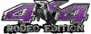 
	Rodeo Edition Bucking Bronco 4x4 ATV Truck or SUV Decals in Purple Diamond Plate
