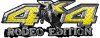 
	Rodeo Edition Bucking Bronco 4x4 ATV Truck or SUV Decals in Yellow Diamond Plate
