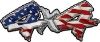 
	4x4 Chevy GMC Ford Toyota Dodge Truck Quad or SUV Sticker Set / Decal Kit with American Flag
