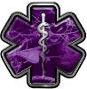 
	Star of Life Emergency Response EMS EMT Paramedic Decal in Purple Camouflage

