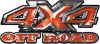 
	4x4 Truck Decals Offroad for Chevy Ford Dodge or Toyota in Orange
