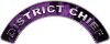 
	District Chief Fire Fighter, EMS, Rescue Helmet Arc / Rockers Decal Reflective In Inferno Purple Real Flames
