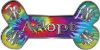 
	Dog Bone Animal Adoption with Paws Sticker Decal in Tie Dye Colors
